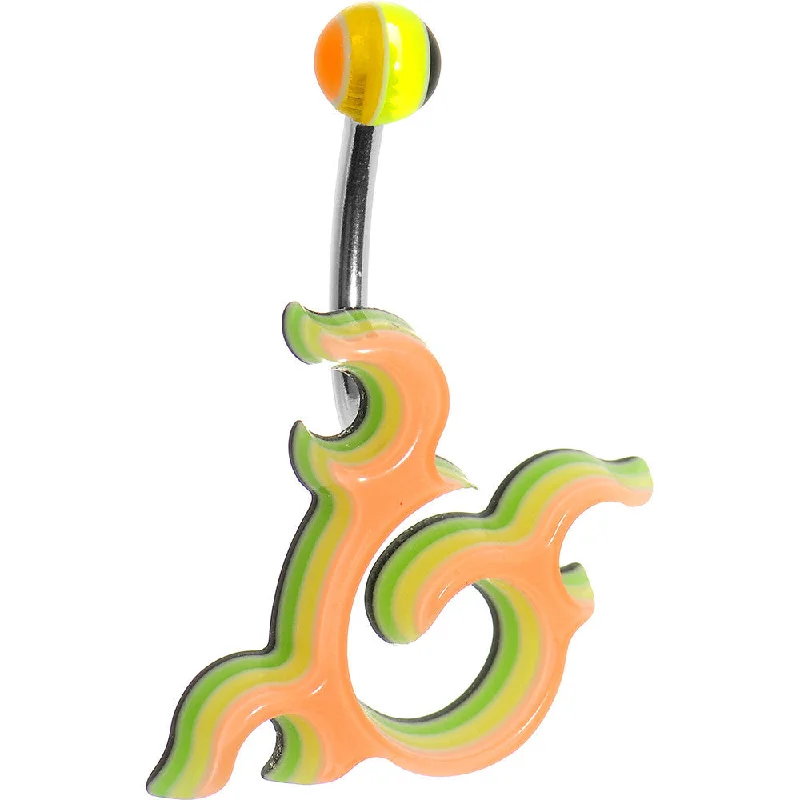 Comfortable Belly Rings for Unique Fashion -Light Orange Acrylic Multi Layered Right Tribal Dragon Belly Ring Comfortable Belly Rings for Unique Fashion -Light Orange Acrylic Multi Layered Right Tribal Dragon Belly Ring