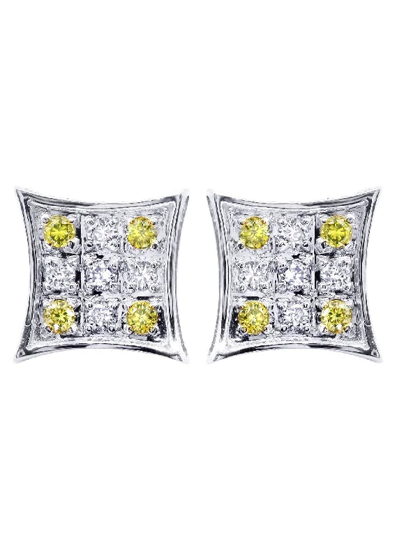 Shop Durable Men's Earrings for Everyday Wear-Diamond Earrings For Men | 0.22 Carats 14K White Gold Shop Durable Men's Earrings for Everyday Wear-Diamond Earrings For Men | 0.22 Carats 14K White Gold