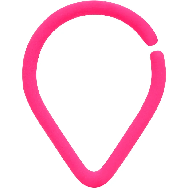 Women's Earrings – Elegant Designs for Every Personality--18 Gauge 3/8 Pink Matte Teardrop Cartilage Closure Ring