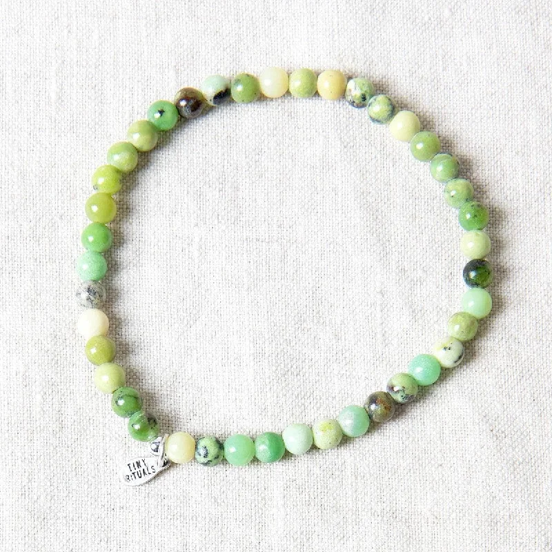 Bangles for Women with Bright Color Designs-Chrysoprase Jasper Energy Bracelet
