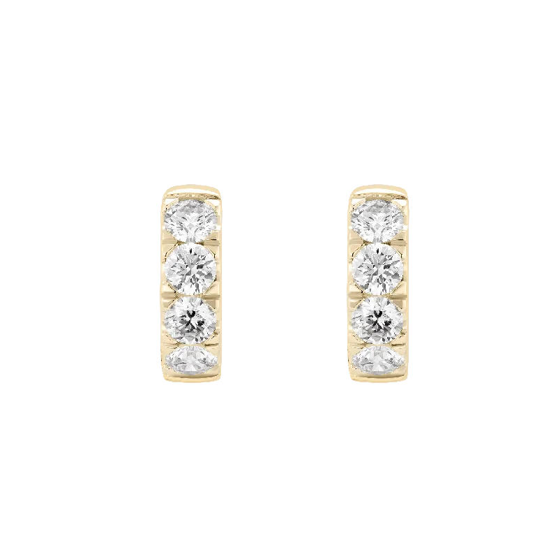 Women's Earrings – Elegant Designs for Every Personality--The Pavé Huggie Hoops, Small Women's Earrings – Elegant Designs for Every Personality--The Pavé Huggie Hoops, Small
