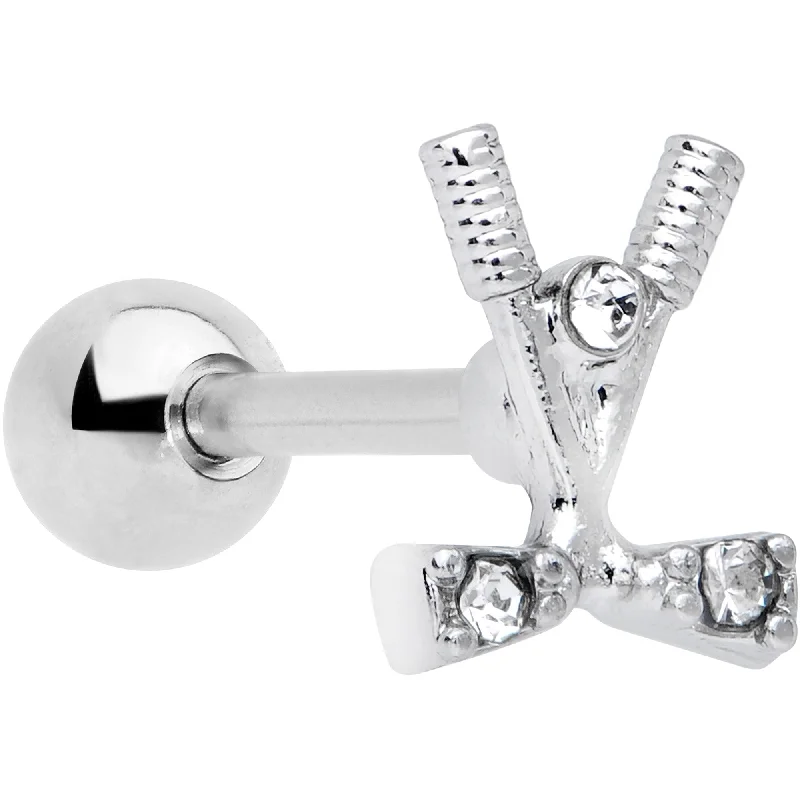 Lip Rings for a Bold Piercing Statement16 Gauge 1/4 Clear CZ Gem Crossed Golf Clubs Cartilage Tragus Earring Lip Rings for a Bold Piercing Statement16 Gauge 1/4 Clear CZ Gem Crossed Golf Clubs Cartilage Tragus Earring