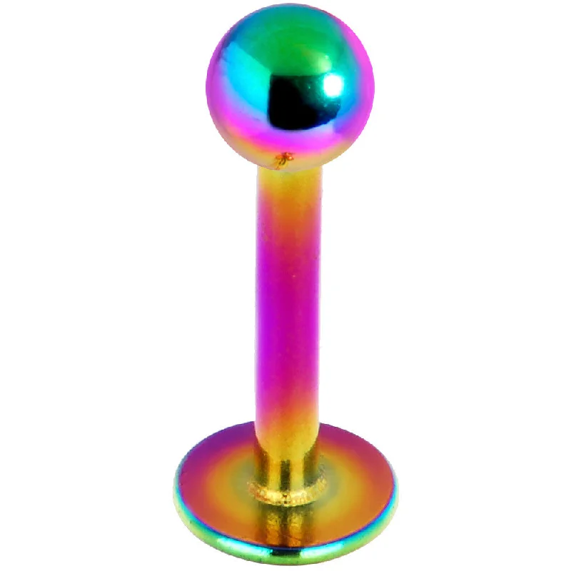 Lip Rings for Comfortable Piercing16 Gauge Rainbow Titanium Labret Monroe Tragus