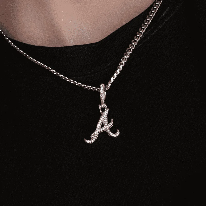 Shop Classic Women's Necklaces & Pendants with a Modern Twist-Atlanta Braves Official MLB Micro Logo Pendant in White Gold Shop Classic Women's Necklaces & Pendants with a Modern Twist-Atlanta Braves Official MLB Micro Logo Pendant in White Gold