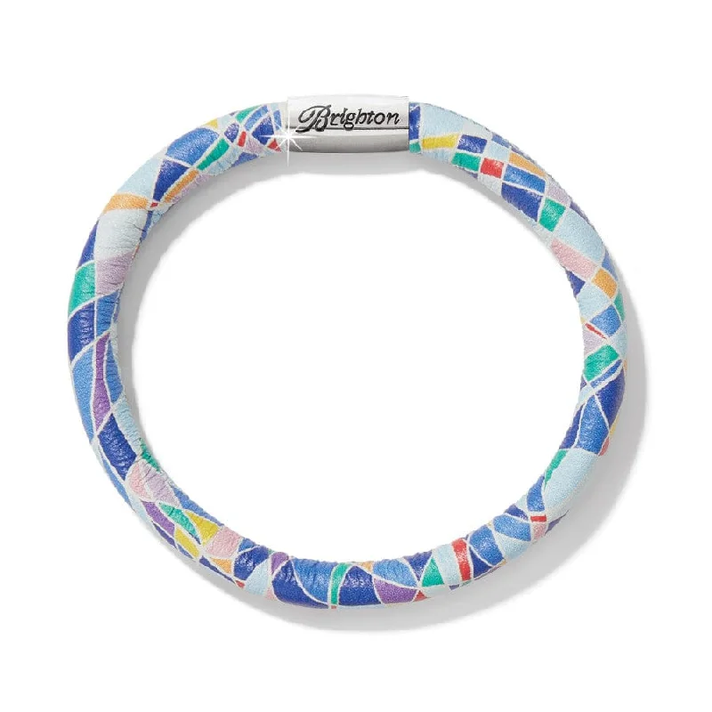 Elegant Silver Bangles for Women-Colormix Woodstock Bracelet