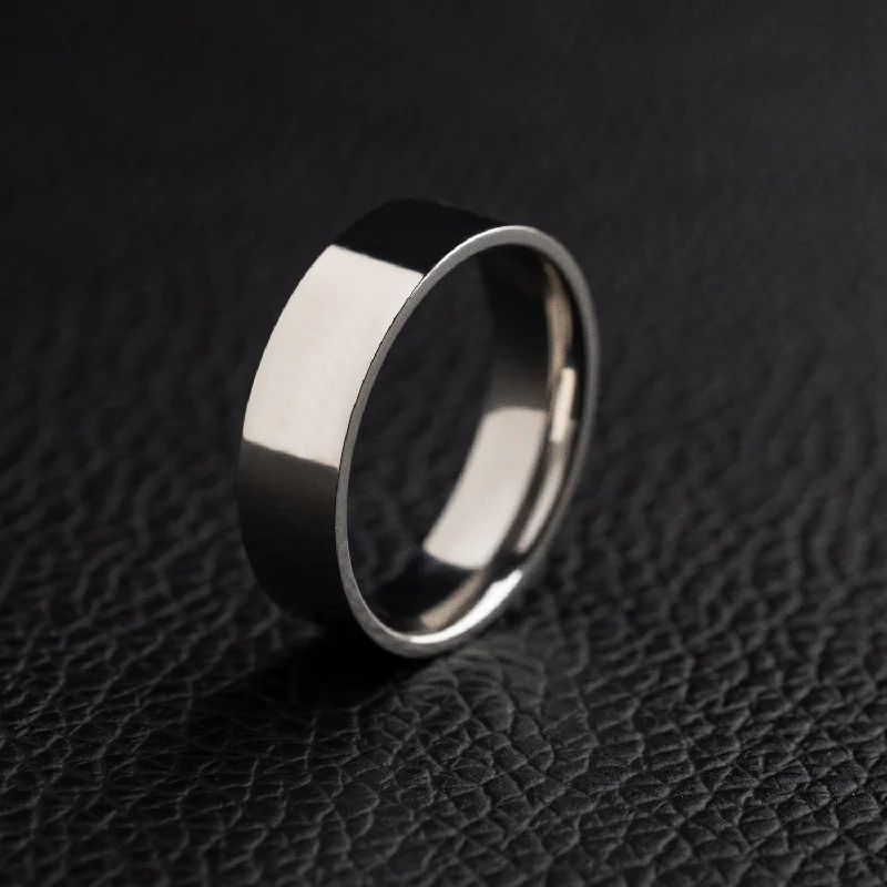 Top Men's Rings – Crafted for Every Style  Flat Band Ring in White Gold