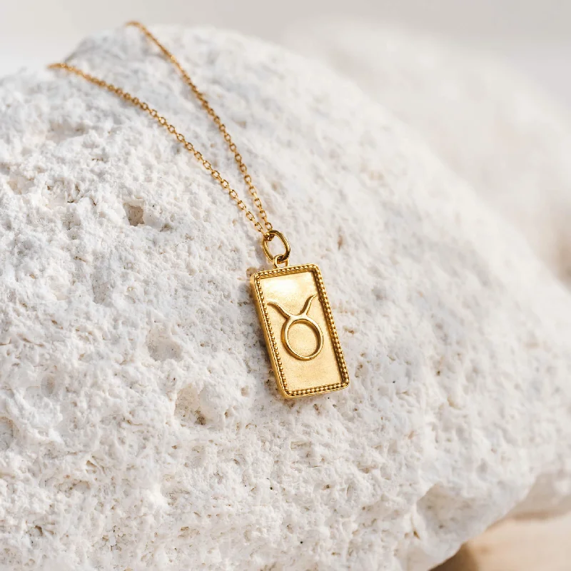 Shop Classic Women's  Necklaces & Pendants with a Modern Twist-Taurus Necklace with Charm Pendant