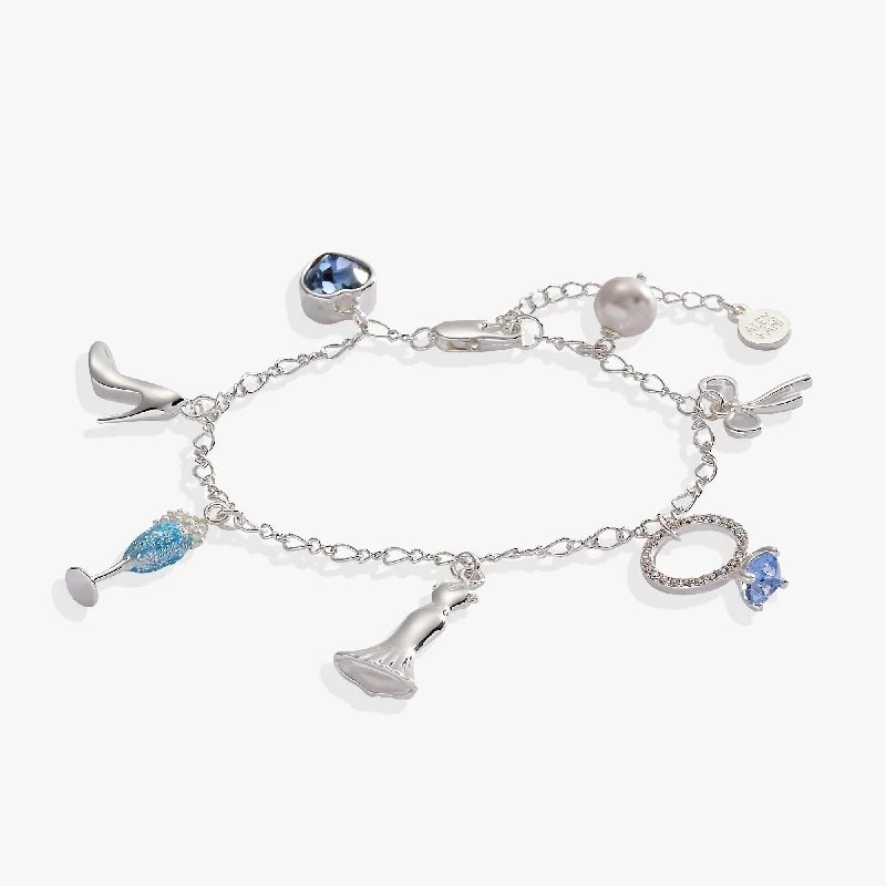 Personalized Bracelets and Bangles for Women-Bridal Multi-Charm Bracelet