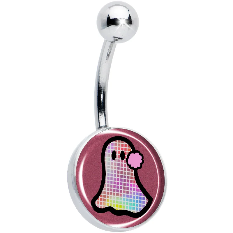 Comfortable Belly Rings with Vibrant Shine -Disco Spirit Ghost Belly Ring