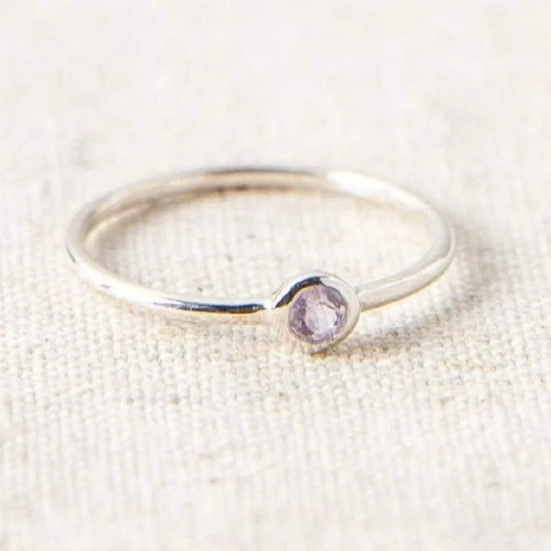 Chic Women's Rings for Fashion-Forward Looks-Amethyst Silver or Gold Ring