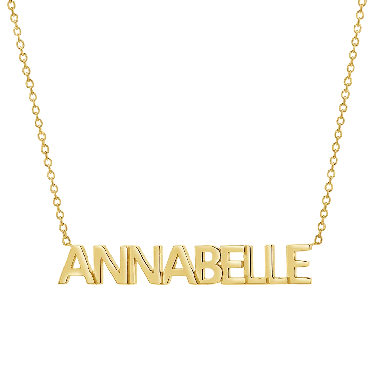 Shop Classic Women's Necklaces & Pendants with a Modern Twist-Block Letter Name Necklace Shop Classic Women's Necklaces & Pendants with a Modern Twist-Block Letter Name Necklace