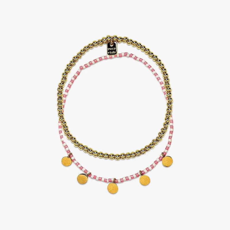 Vintage-Inspired Wedding Bangles for Women-Cabana Stretch Bracelet Set