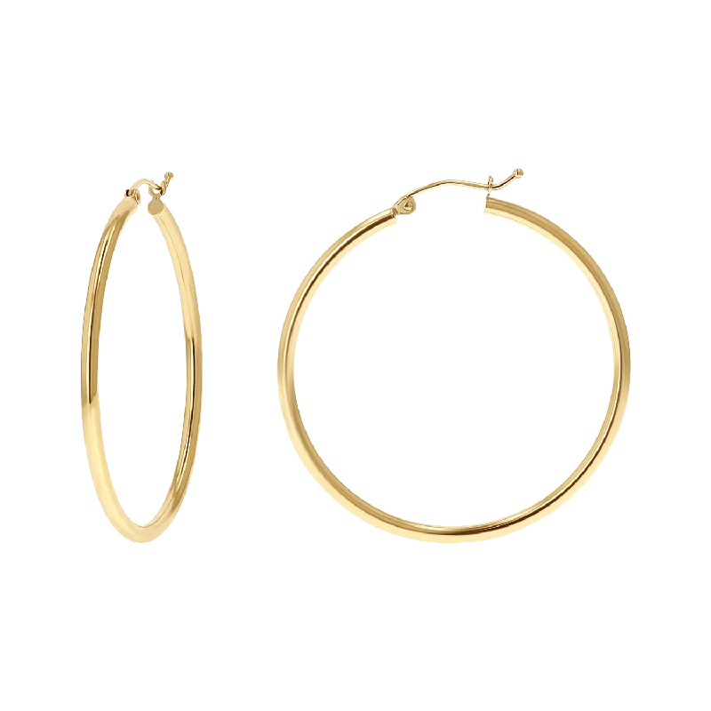 Women's Earrings – Elegant Designs for Every Personality--2mm Gold Tube Hoop Earrings