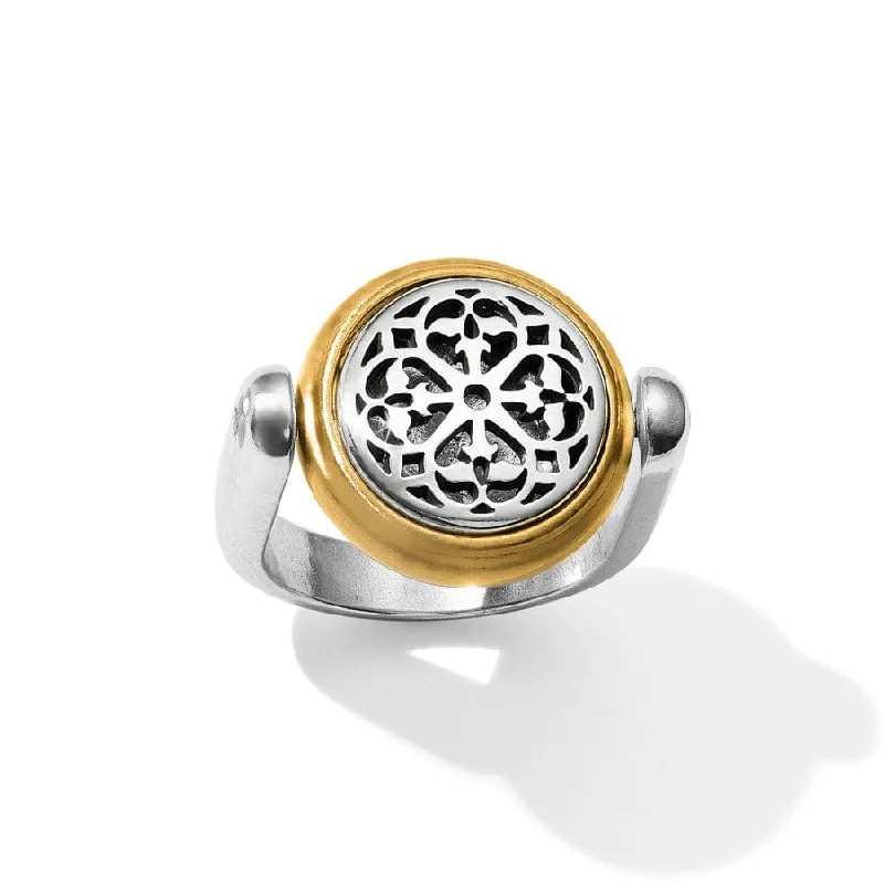 Chic Women's Rings for Fashion-Forward Looks-Ferrara Two Tone Reversible Ring