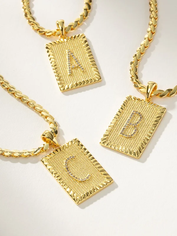 Shop Classic Women's  Necklaces & Pendants with a Modern Twist-Letter Chain Necklace