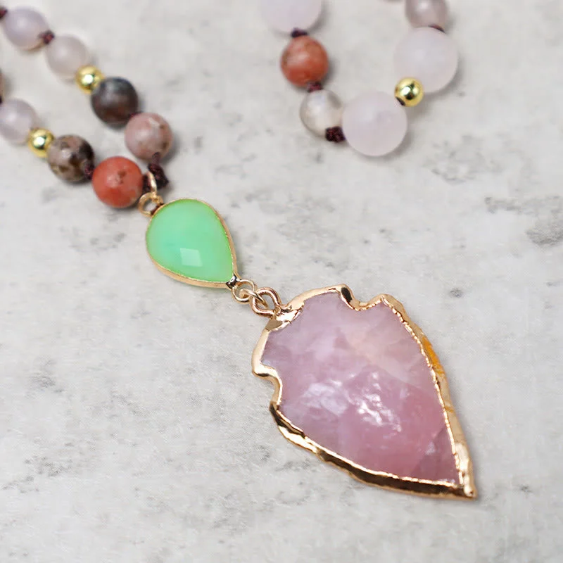Shop Classic Women's Necklaces & Pendants with a Modern Twist-Buddha Stones Natural Rose Quartz Crystal Stone Healing Arrowhead Necklace Pendant Shop Classic Women's Necklaces & Pendants with a Modern Twist-Buddha Stones Natural Rose Quartz Crystal Stone Healing Arrowhead Necklace Pendant