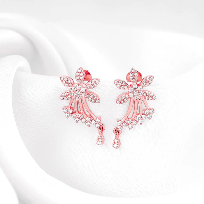 Women's Earrings – Elegant Designs for Every Personality--Rose Gold Wings of Shine Earrings