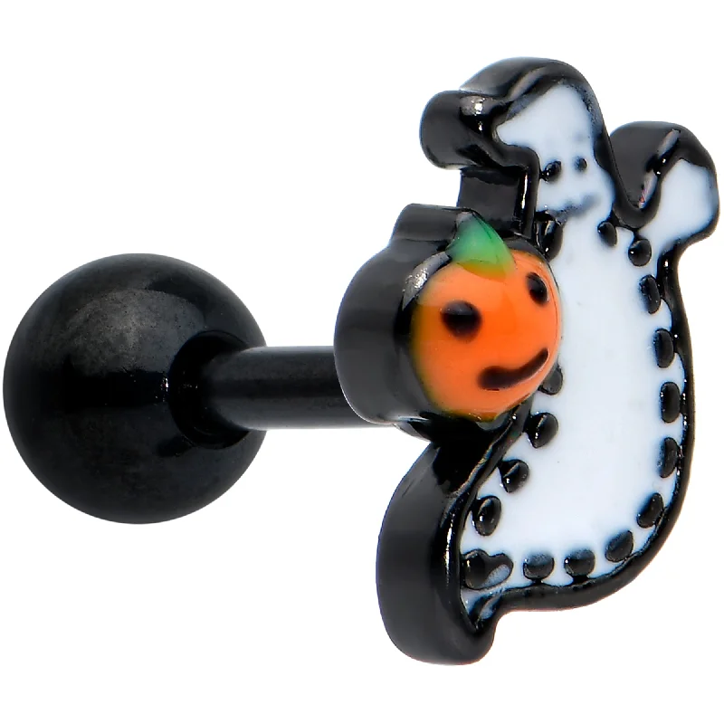 Women's Earrings – Elegant Designs for Every Personality--16 Gauge 1/4 Black Halloween Pumpkin Ghost Cartilage Tragus Earring Women's Earrings – Elegant Designs for Every Personality--16 Gauge 1/4 Black Halloween Pumpkin Ghost Cartilage Tragus Earring