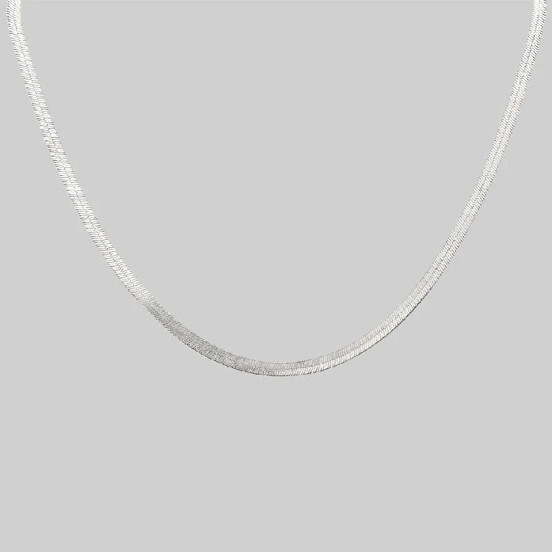 Shop Classic Women's Necklaces & Pendants with a Modern Twist-The Herringbone Chain - Silver Shop Classic Women's Necklaces & Pendants with a Modern Twist-The Herringbone Chain - Silver