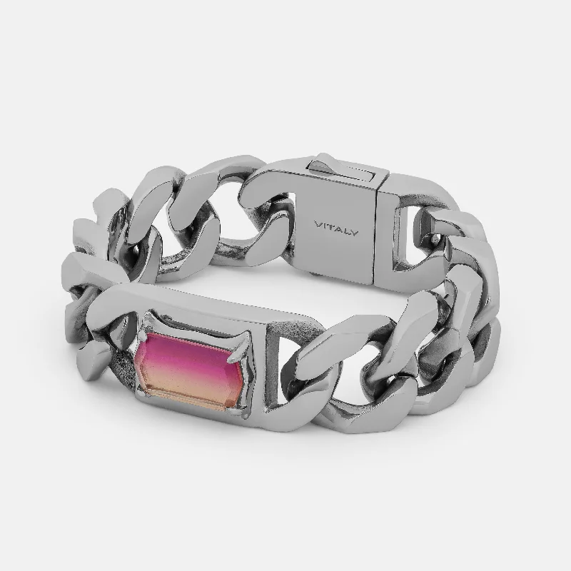 Cool Men's Leather Bracelets with Metal Details-Dusk