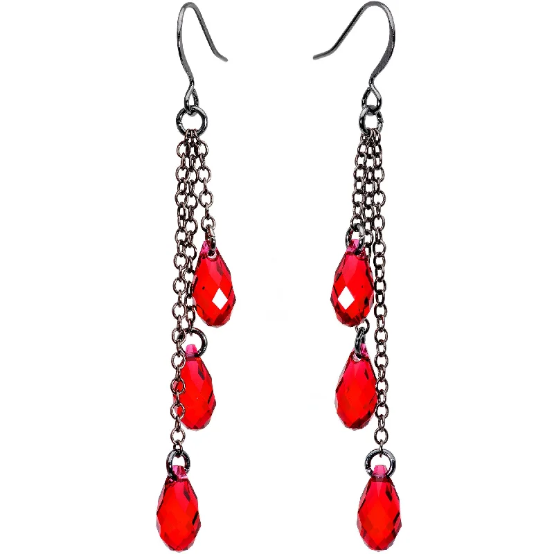 Women's Earrings – Elegant Designs for Every Personality--Handmade Vampire Drop Dangle Earrings Created with Crystals