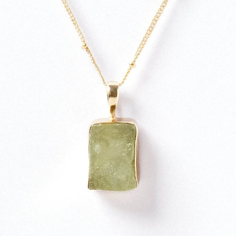 Exclusive Men's Necklaces & Pendants for the Modern Gentleman-Prehnite Raw Crystal Necklace Exclusive Men's Necklaces & Pendants for the Modern Gentleman-Prehnite Raw Crystal Necklace