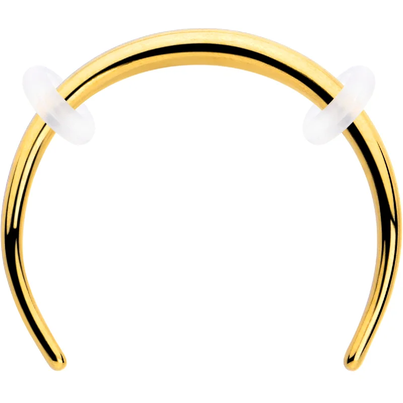 Women's Earrings – Elegant Designs for Every Personality--16 Gauge 3/8 Gold Tone Pincher Crescent Taper Women's Earrings – Elegant Designs for Every Personality--16 Gauge 3/8 Gold Tone Pincher Crescent Taper