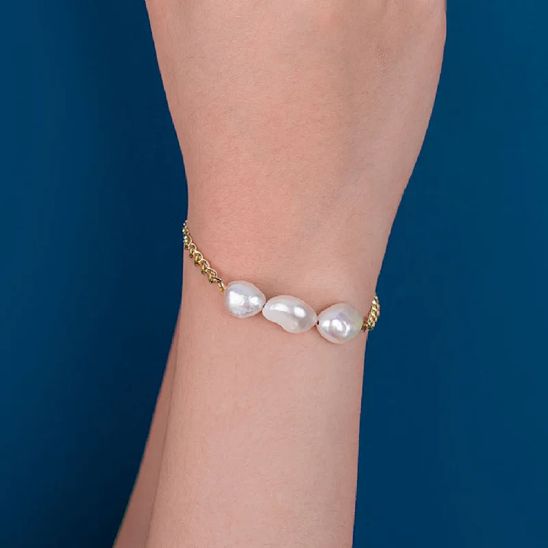 Women's Earrings – Elegant Designs for Every Personality--Andrea Gold Freshwater Pearl Bracelet