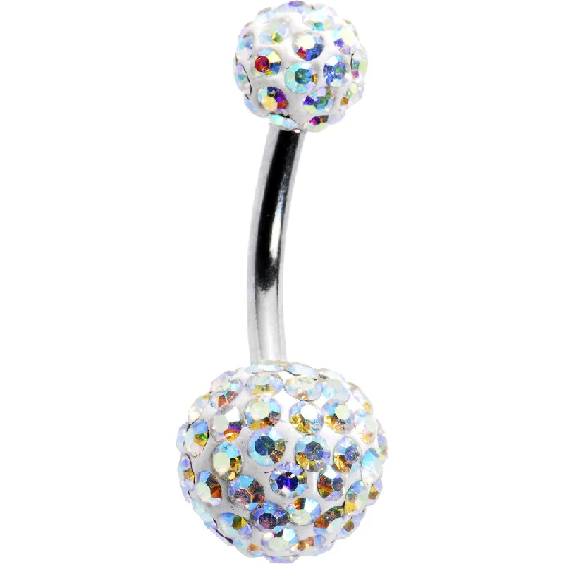 Unique Belly Rings for Bold Style -Aurora Crystal Evolving Belly Ring