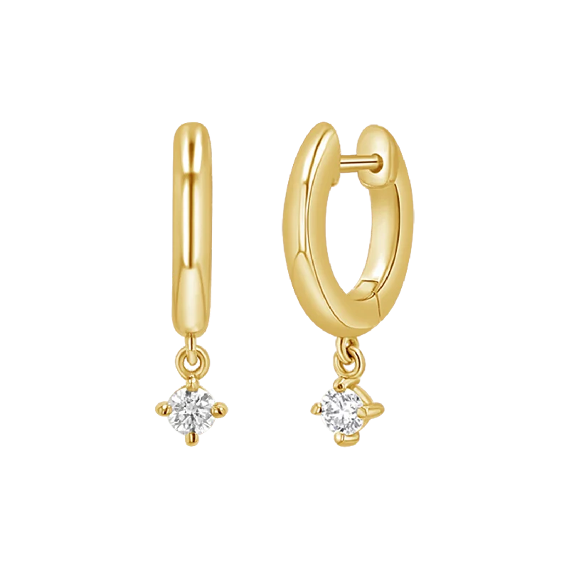Women's Earrings – Elegant Designs for Every Personality--Diamond Charm Drop Huggies Women's Earrings – Elegant Designs for Every Personality--Diamond Charm Drop Huggies