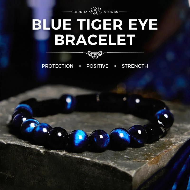 Elegant Bracelets for Men-Buddha Stones Blue Tiger Eye Black Tourmaline Strength Bracelet Elegant Bracelets for Men-Buddha Stones Blue Tiger Eye Black Tourmaline Strength Bracelet