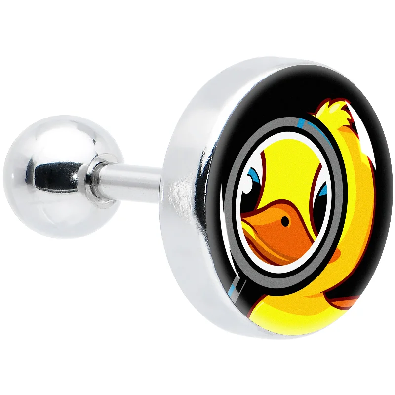 Women's Earrings – Elegant Designs for Every Personality--16 Gauge 1/4 Magnified Yellow Duck Cartilage Tragus Earring