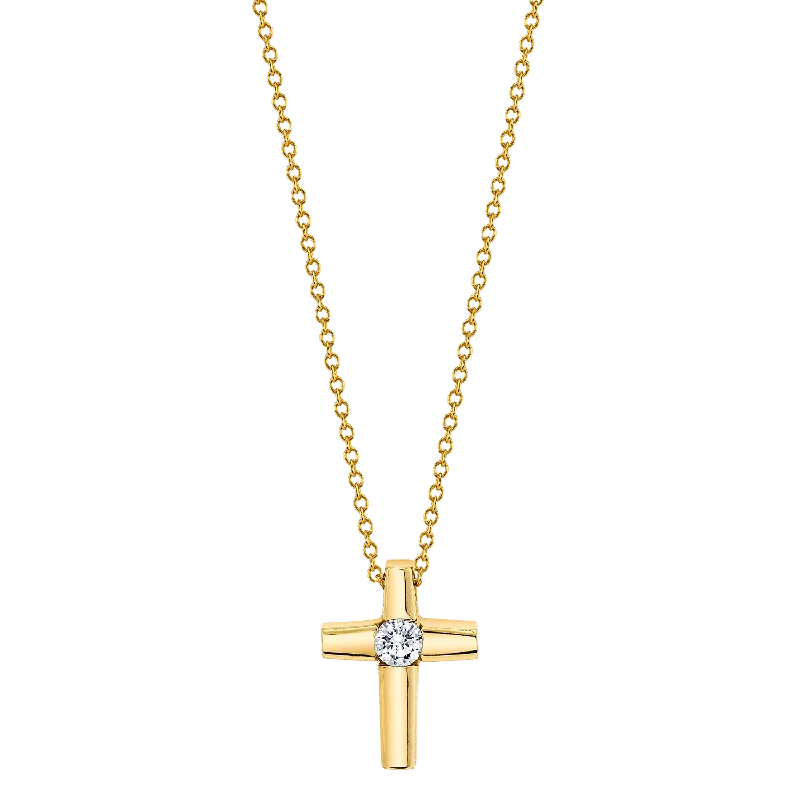 Shop Classic Women's  Necklaces & Pendants with a Modern Twist-Center Diamond Cross