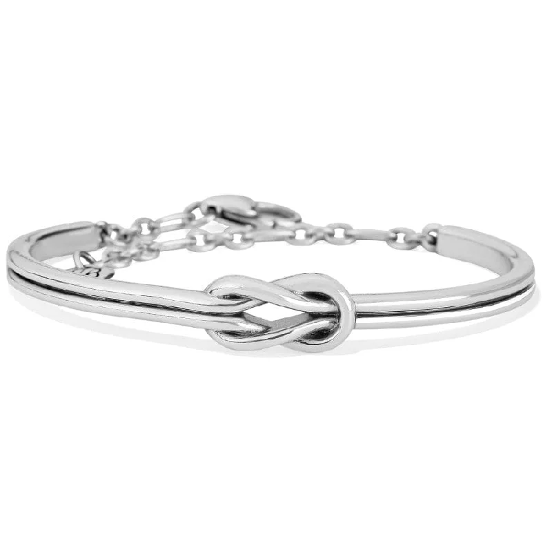 Silver-Plated Bangles for Women-Interlok Harmony Bar Bracelet