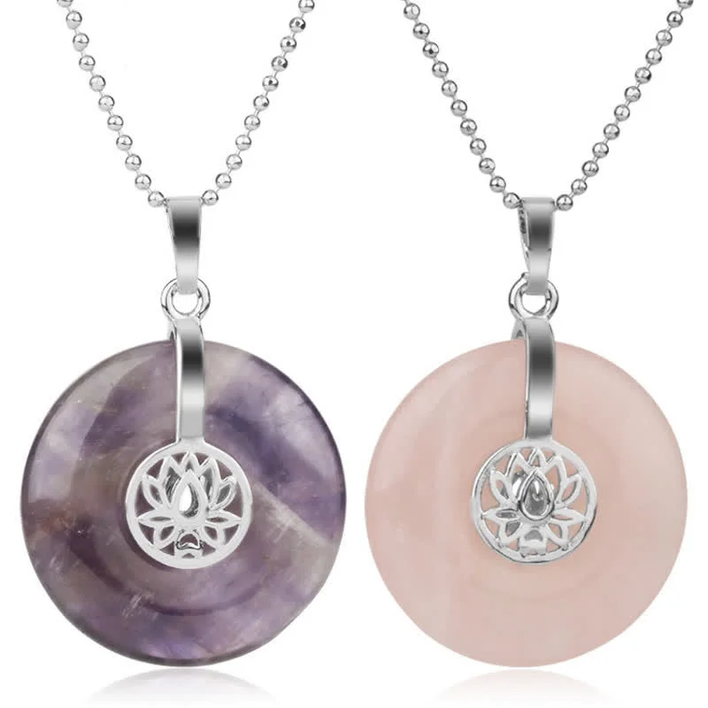Shop Classic Women's Necklaces & Pendants with a Modern Twist-Buddha Stones Various Crystal Amethyst Pink Crystal Lotus Healing Necklace Pendant Shop Classic Women's Necklaces & Pendants with a Modern Twist-Buddha Stones Various Crystal Amethyst Pink Crystal Lotus Healing Necklace Pendant