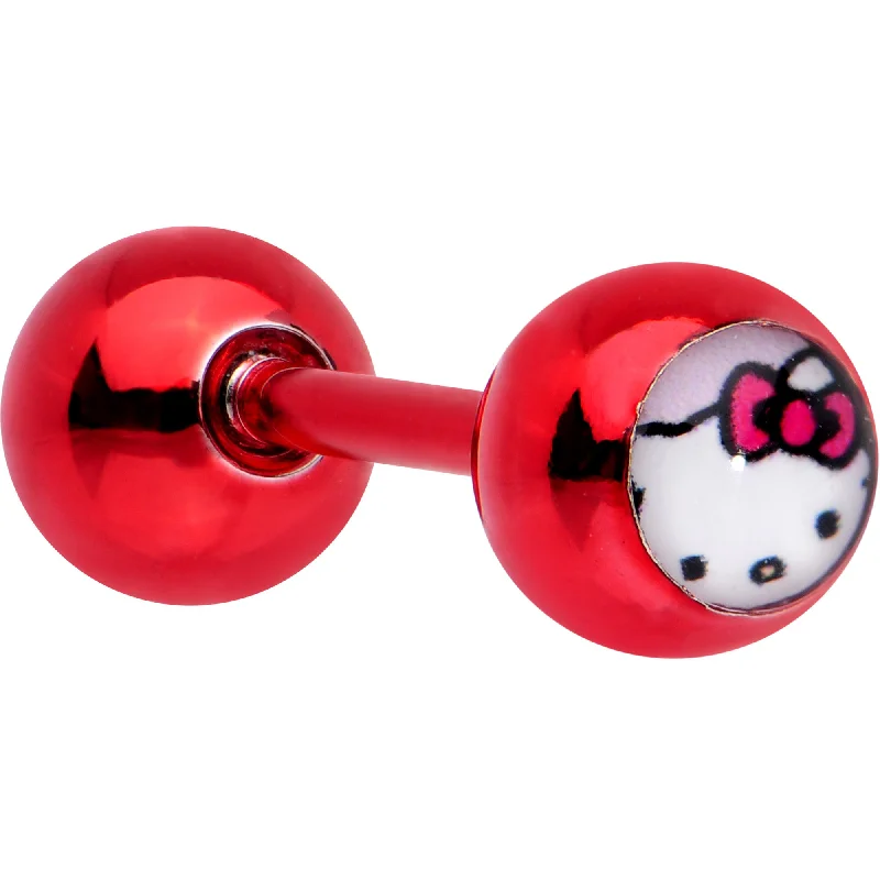 Women's Earrings – Elegant Designs for Every Personality--Officially Licensed Hello Kitty Cat Red Anodized Cartilage Tragus Earring