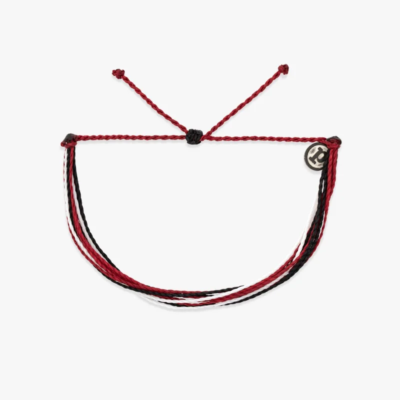 Trendy Cuff Bangles for Women-Maroon, Black & White Bracelet