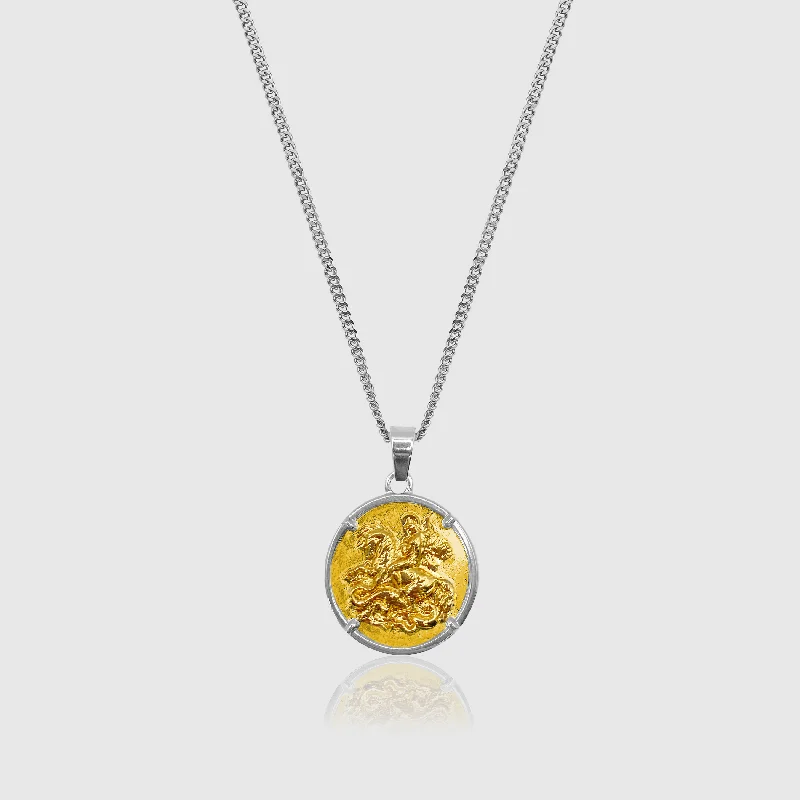 Exclusive Men's Necklaces & Pendants for the Modern Gentleman-St. George (Two-tone)