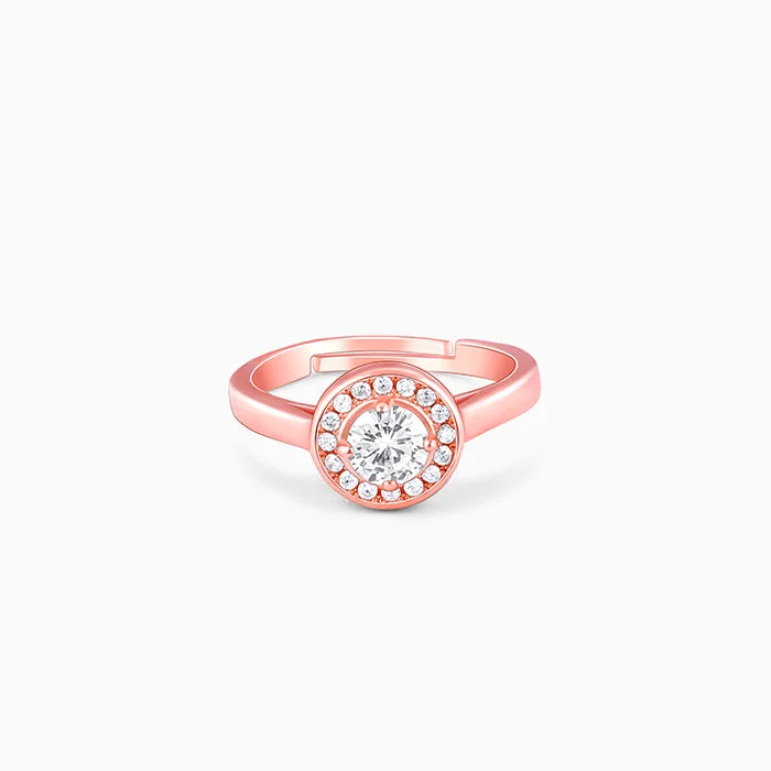 Chic Women's Rings for Fashion-Forward Looks-Rose Gold Magical World Ring