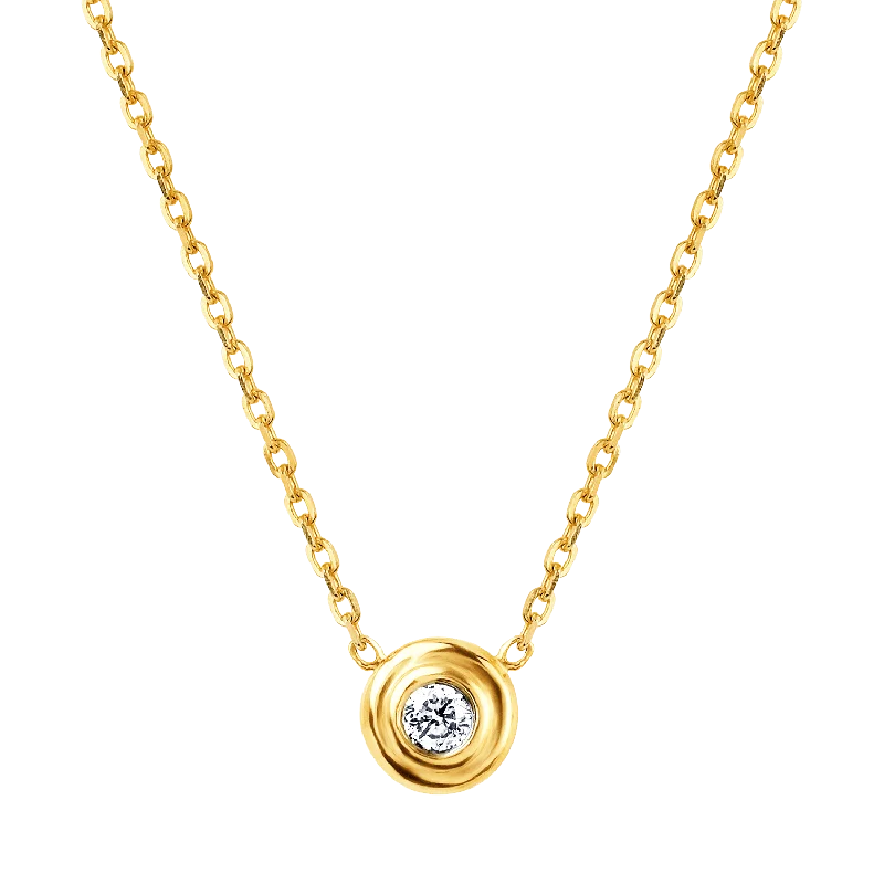 Shop Classic Women's  Necklaces & Pendants with a Modern Twist-Step Bezel Solitaire Necklace