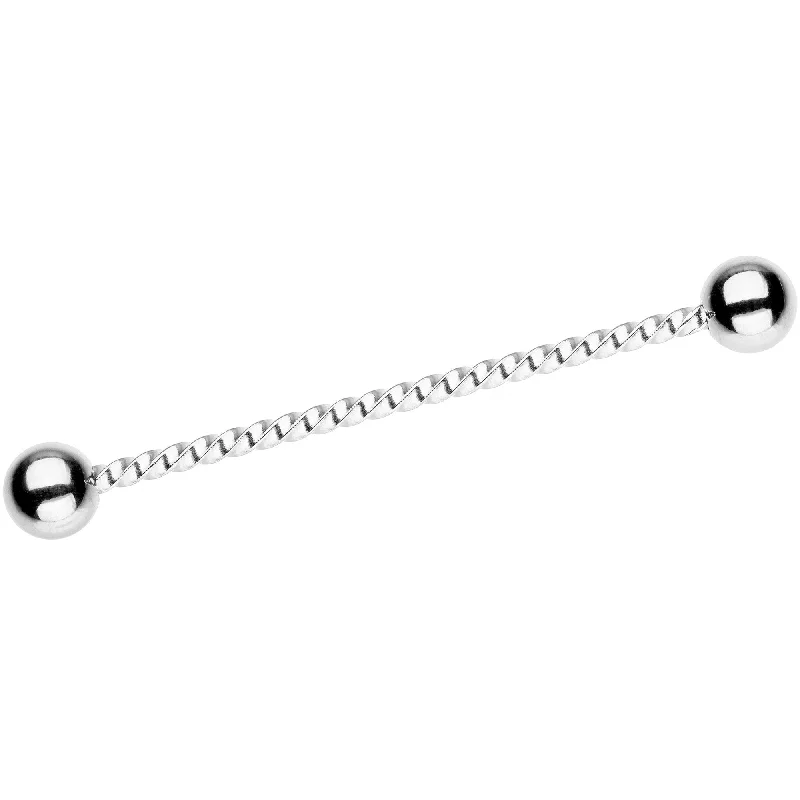 Women's Earrings – Elegant Designs for Every Personality--Seriously Twisted Industrial Barbell Earring 38mm