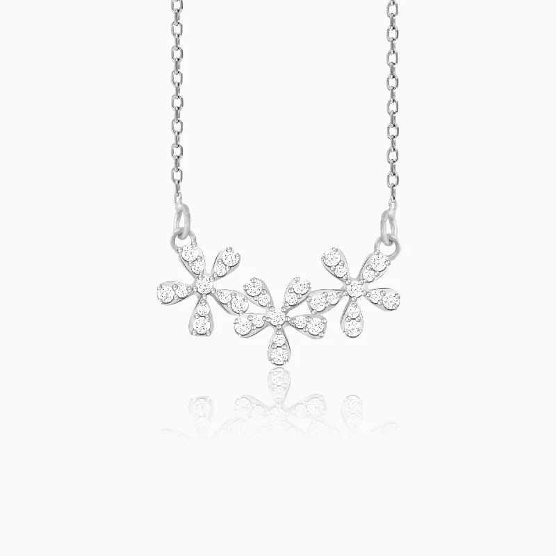 Shop Classic Women's Necklaces & Pendants with a Modern Twist-Silver Floral Enchantment Necklace Shop Classic Women's Necklaces & Pendants with a Modern Twist-Silver Floral Enchantment Necklace