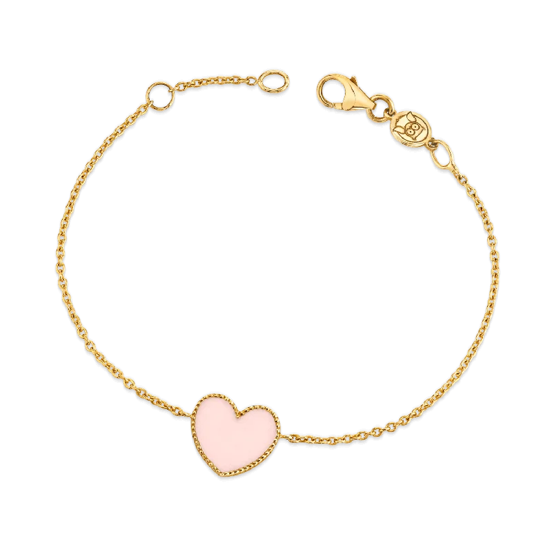 Trendy Bracelets for Men-Enamel Heart Bracelet