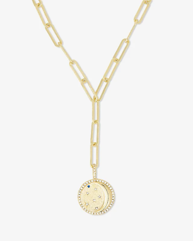 Shop Classic Women's Necklaces & Pendants with a Modern Twist-You're a Star Lariat - Gold|Blue Sapphire|White Diamondettes Shop Classic Women's Necklaces & Pendants with a Modern Twist-You're a Star Lariat - Gold|Blue Sapphire|White Diamondettes