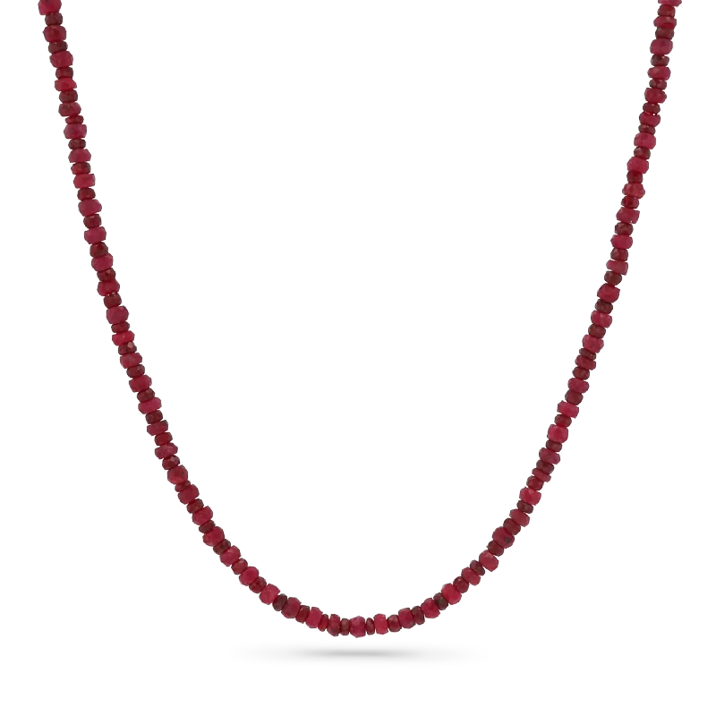 Shop Classic Women's  Necklaces & Pendants with a Modern Twist-Ruby Bead Necklace