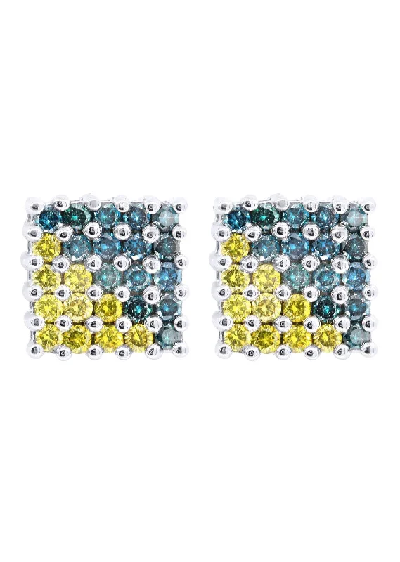 Shop Durable Men's Earrings for Everyday Wear-Diamond Earrings For Men | 1.16 Carats 14K White Gold Shop Durable Men's Earrings for Everyday Wear-Diamond Earrings For Men | 1.16 Carats 14K White Gold