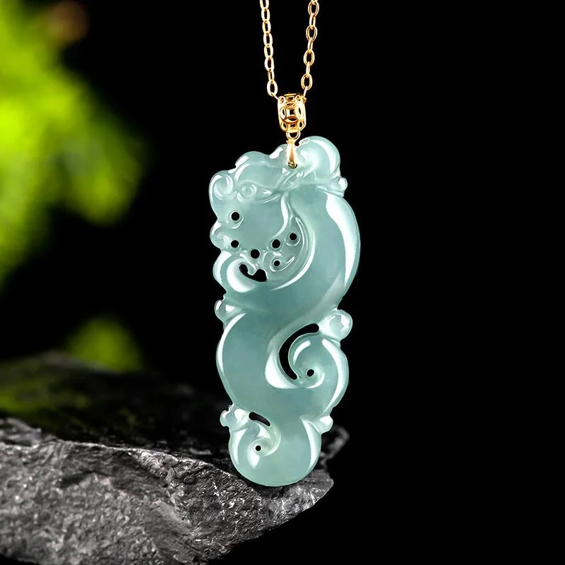 Shop Classic Women's Necklaces & Pendants with a Modern Twist-Buddha Stones 18K Gold Plated 925 Sterling Silver Year of the Dragon Jade Abundance Necklace Pendant Shop Classic Women's Necklaces & Pendants with a Modern Twist-Buddha Stones 18K Gold Plated 925 Sterling Silver Year of the Dragon Jade Abundance Necklace Pendant