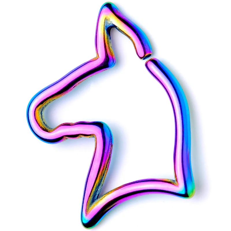 Women's Earrings – Elegant Designs for Every Personality--16 Gauge 5/16 Rainbow Darling Doggy Cartilage Closure Ring