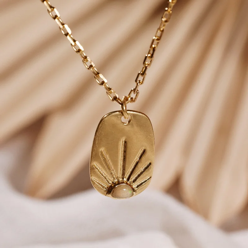 Shop Classic Women's  Necklaces & Pendants with a Modern Twist-Sunshine Tag Chain Necklace