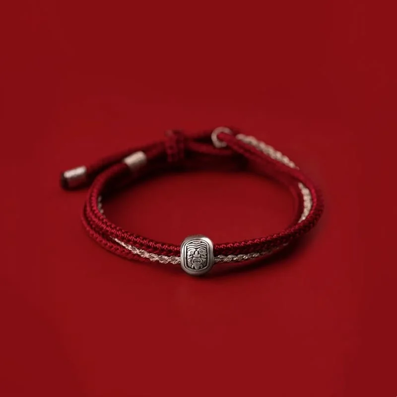 Silver Bangle Sets for Women-Buddha Stones 925 Sterling Silver Tibetan Zakiram Goddess of Wealth Luck Rope Bracelet Silver Bangle Sets for Women-Buddha Stones 925 Sterling Silver Tibetan Zakiram Goddess of Wealth Luck Rope Bracelet